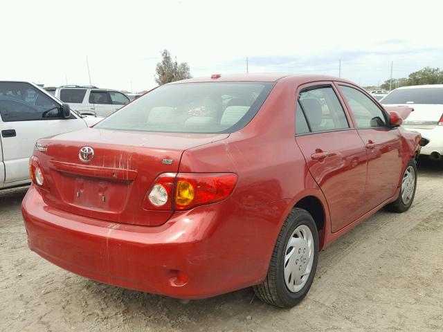 JTDBU4EE8AJ076389 - 2010 TOYOTA COROLLA BA RED photo 4