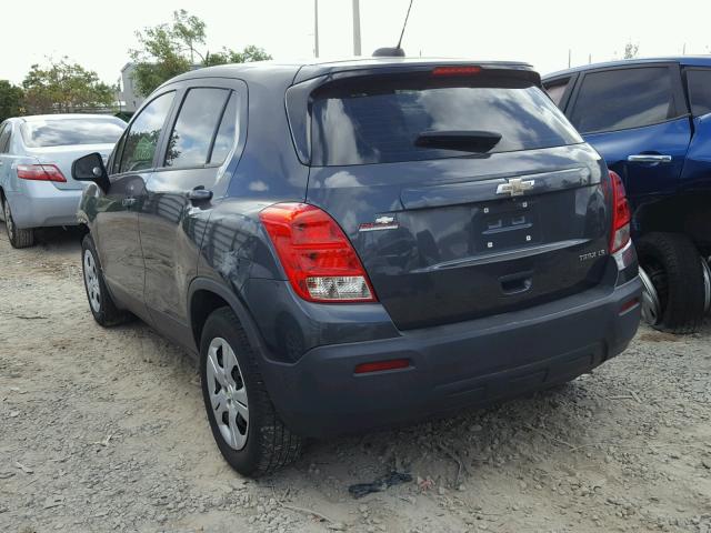 3GNCJKSB8GL136305 - 2016 CHEVROLET TRAX LS GRAY photo 3