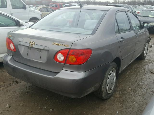 2T1BR32E04C243389 - 2004 TOYOTA COROLLA CE GRAY photo 4