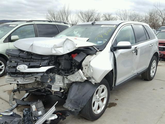 2FMDK3JC4BBA89381 - 2011 FORD EDGE SEL SILVER photo 2