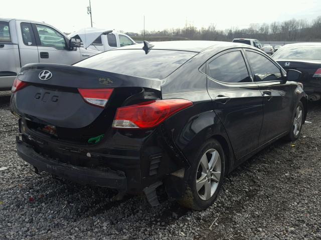 5NPDH4AE2DH405104 - 2013 HYUNDAI ELANTRA GL BLACK photo 4