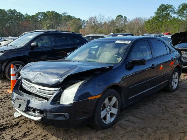 3FAHP07129R104506 - 2009 FORD FUSION SE BLUE photo 2