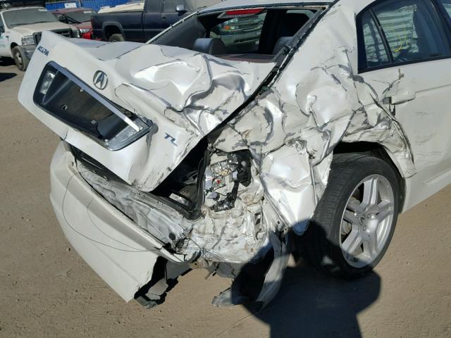 19UUA66208A010416 - 2008 ACURA TL WHITE photo 9