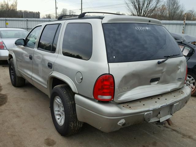 1B4HR28N81F607196 - 2001 DODGE DURANGO BEIGE photo 3