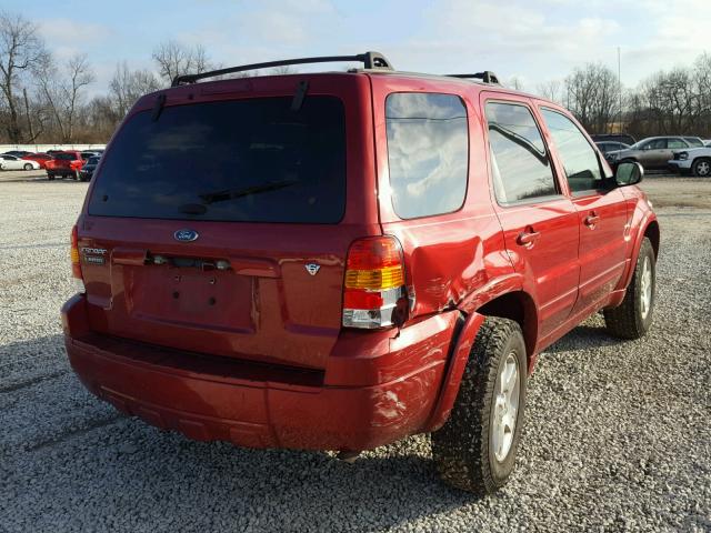 1FMYU94156KA40386 - 2006 FORD ESCAPE LIM RED photo 4