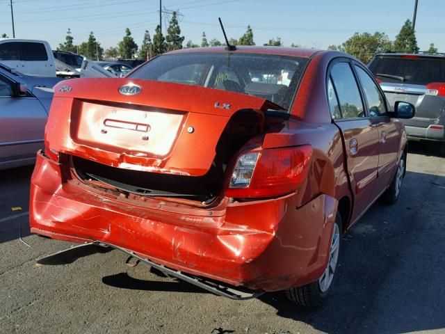 KNADH4A36A6684283 - 2010 KIA RIO LX Կարմիր լուսանկար 4