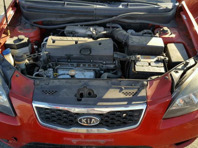 KNADH4A36A6684283 - 2010 KIA RIO LX Կարմիր լուսանկար 7