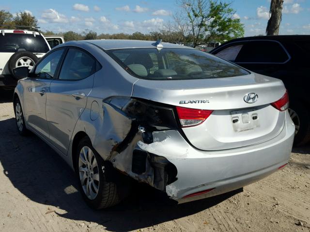 5NPDH4AE1CH095879 - 2012 HYUNDAI ELANTRA GL SILVER photo 3