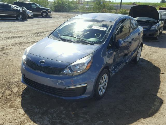 KNADM4A34G6649231 - 2016 KIA RIO LX BLUE photo 2