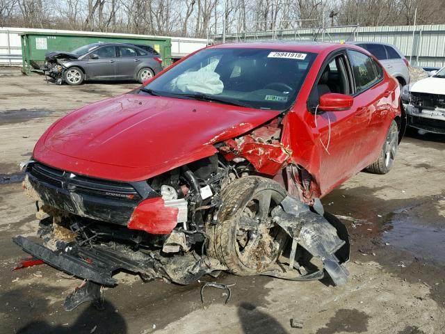 1C3CDFEB1FD299339 - 2015 DODGE DART GT RED photo 2