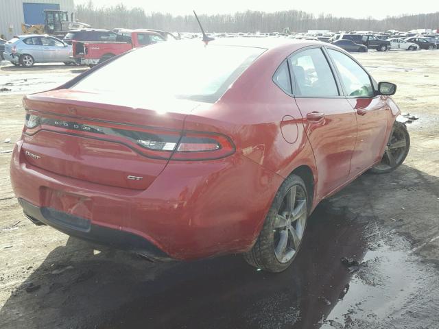 1C3CDFEB1FD299339 - 2015 DODGE DART GT RED photo 4