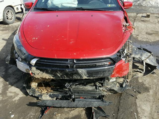 1C3CDFEB1FD299339 - 2015 DODGE DART GT RED photo 7