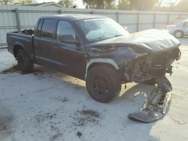 1B7HL48N22S716519 - 2002 DODGE DAKOTA QUA BLACK photo 1