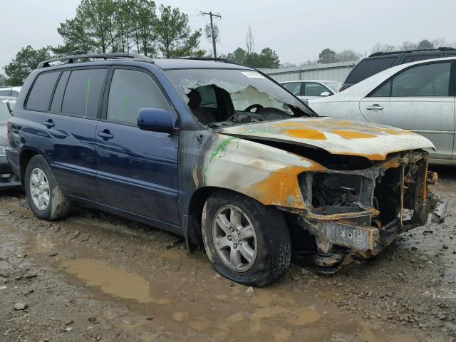 JTEGD21A230066152 - 2003 TOYOTA HIGHLANDER BLUE photo 1