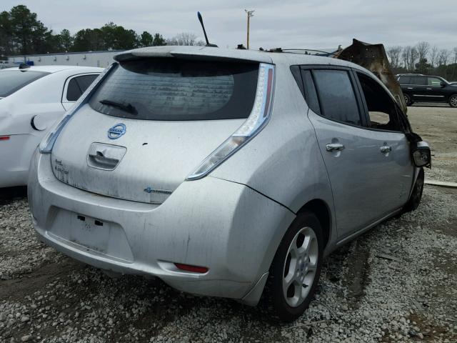 1N4AZ0CP8EC338521 - 2014 NISSAN LEAF S SILVER photo 4