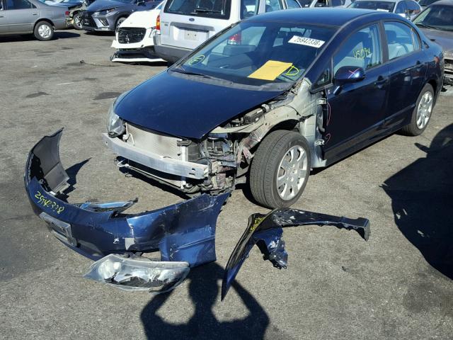 19XFA1F57AE076095 - 2010 HONDA CIVIC LX BLUE photo 2