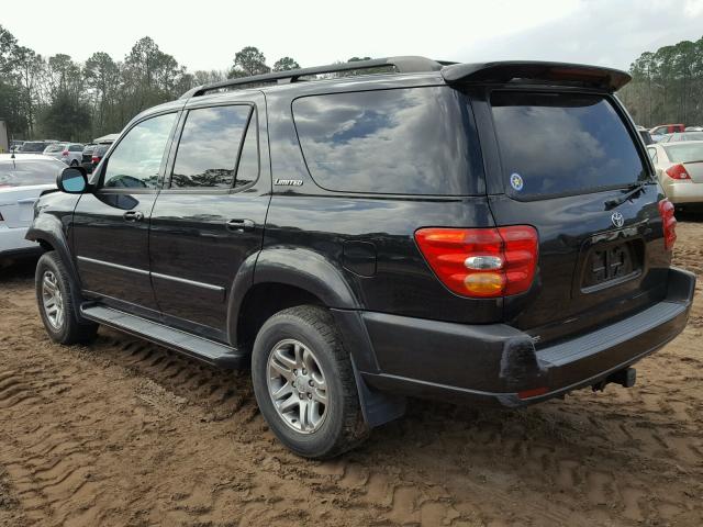 5TDZT38A33S192075 - 2003 TOYOTA SEQUOIA LI BLACK photo 3