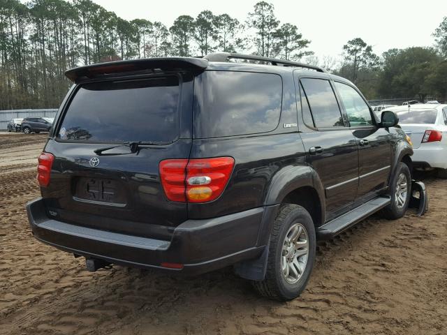 5TDZT38A33S192075 - 2003 TOYOTA SEQUOIA LI BLACK photo 4