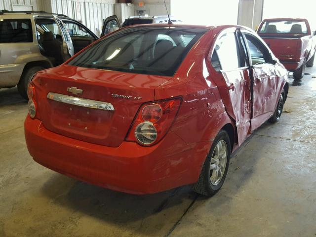 1G1JC5SH7C4154772 - 2012 CHEVROLET SONIC LT RED photo 4