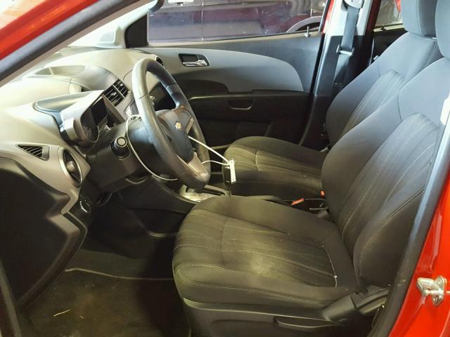 1G1JC5SH7C4154772 - 2012 CHEVROLET SONIC LT RED photo 5