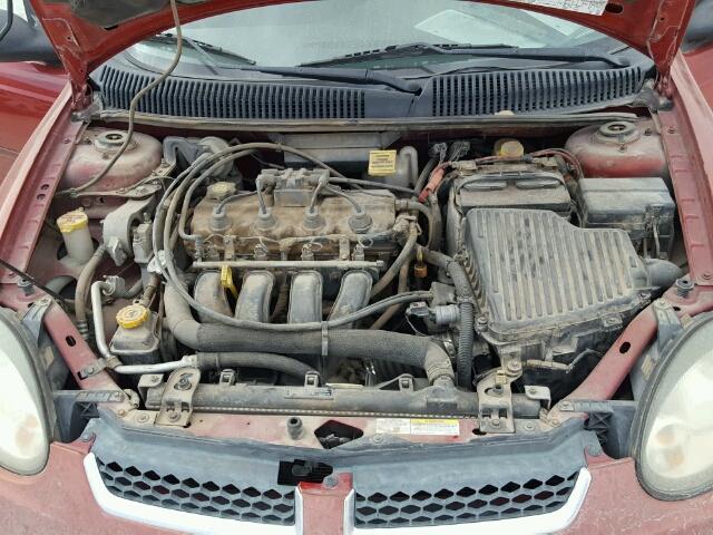 1B3ES56C13D253146 - 2003 DODGE NEON SXT RED photo 7