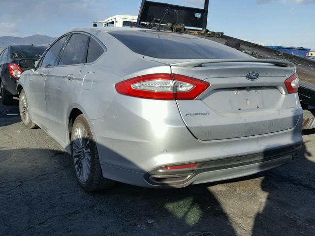 3FA6P0K95ER123291 - 2014 FORD FUSION TIT SILVER photo 3