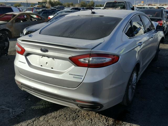 3FA6P0K95ER123291 - 2014 FORD FUSION TIT SILVER photo 4