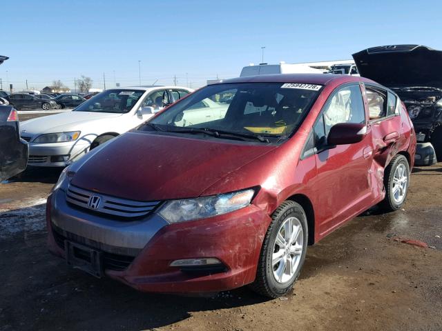 JHMZE2H75AS027172 - 2010 HONDA INSIGHT EX MAROON photo 2