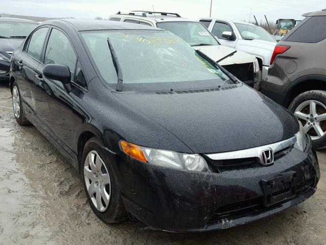 2HGFA16557H315304 - 2007 HONDA CIVIC LX BLACK photo 1