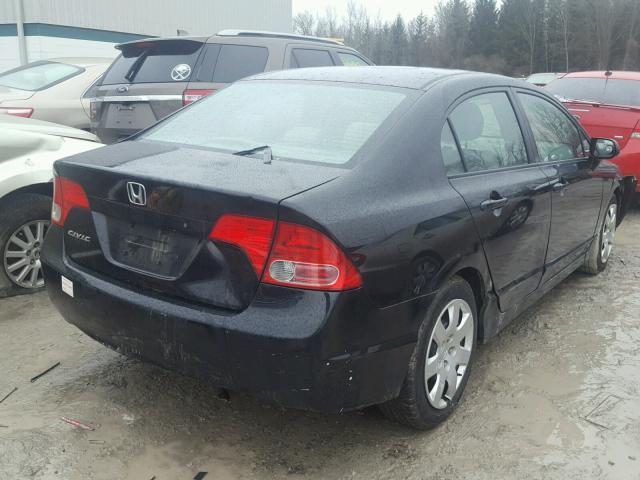 2HGFA16557H315304 - 2007 HONDA CIVIC LX BLACK photo 4