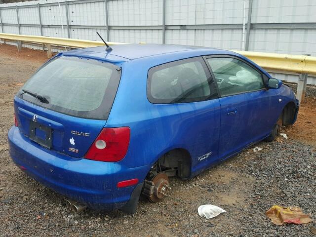 SHHEP335X3U403904 - 2003 HONDA CIVIC SI BLUE photo 4