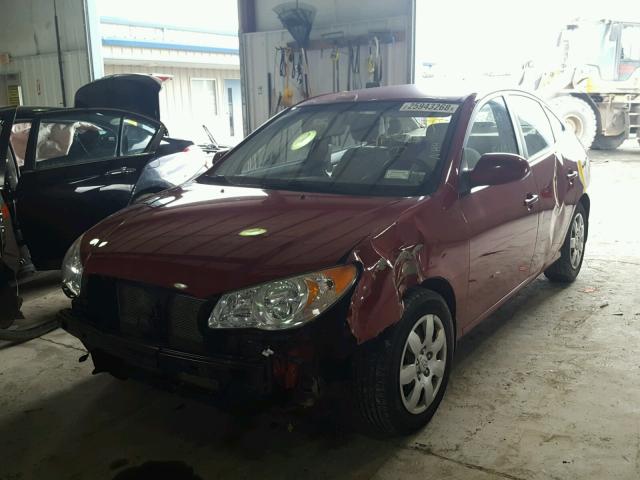 KMHDU46D08U327151 - 2008 HYUNDAI ELANTRA GL RED photo 2