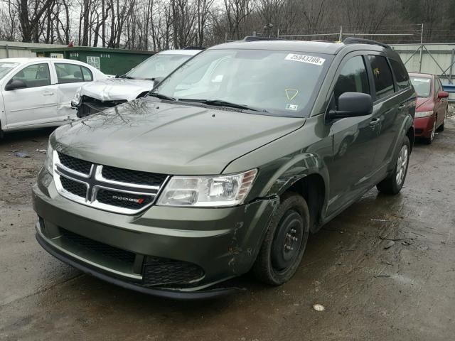 3C4PDDAG9HT639076 - 2017 DODGE JOURNEY SE GREEN photo 2