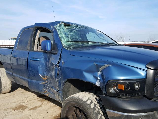 1D7HA18D64J207527 - 2004 DODGE RAM 1500 S BLUE photo 10