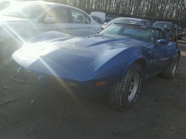 1Z87L8S404495 - 1978 CHEVROLET CORVETTE BLUE photo 2