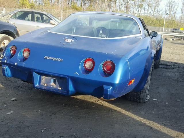 1Z87L8S404495 - 1978 CHEVROLET CORVETTE BLUE photo 4