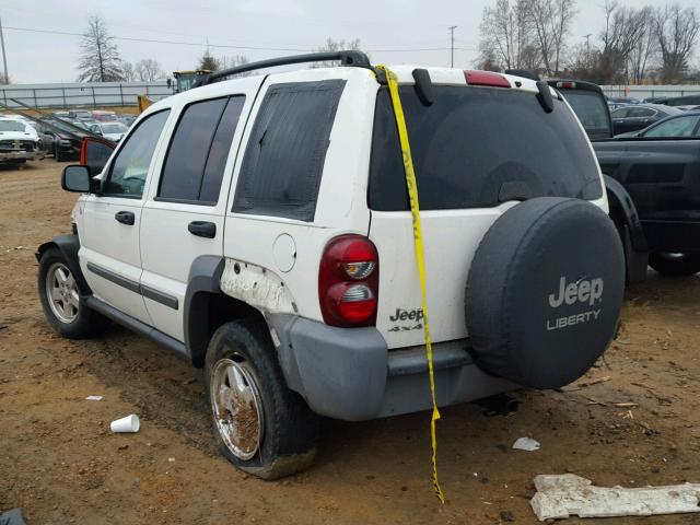 1J4GL48K35W553601 - 2005 JEEP LIBERTY SP WHITE photo 3