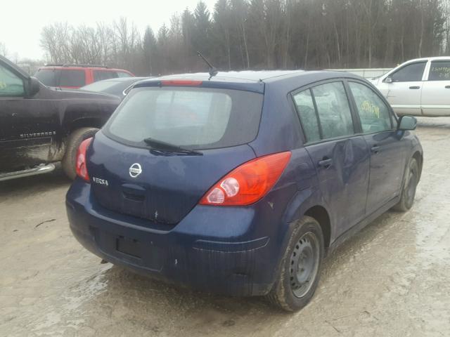 3N1BC13E88L385046 - 2008 NISSAN VERSA S BLUE photo 4