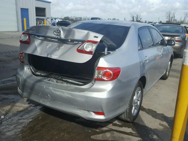 2T1BU4EE2BC676077 - 2011 TOYOTA COROLLA BA SILVER photo 4