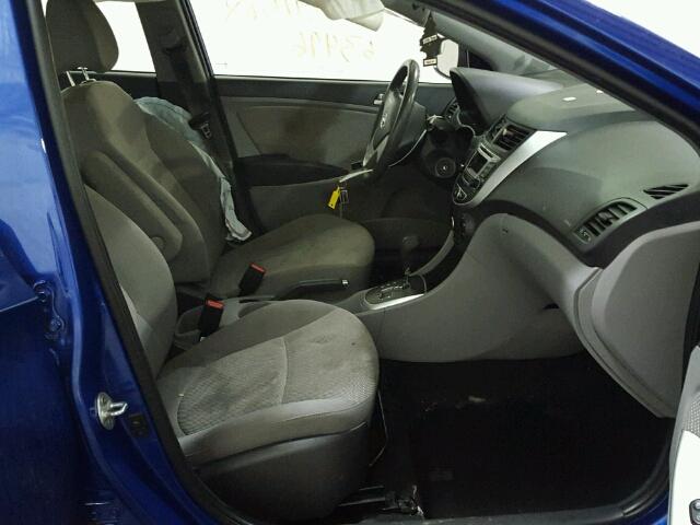 KMHCT4AE5EU631571 - 2014 HYUNDAI ACCENT GLS BLUE photo 5