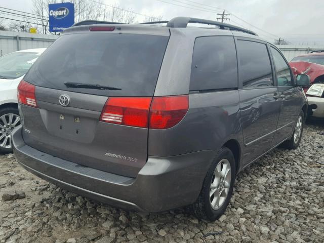 5TDZA22C25S351956 - 2005 TOYOTA SIENNA XLE GRAY photo 4