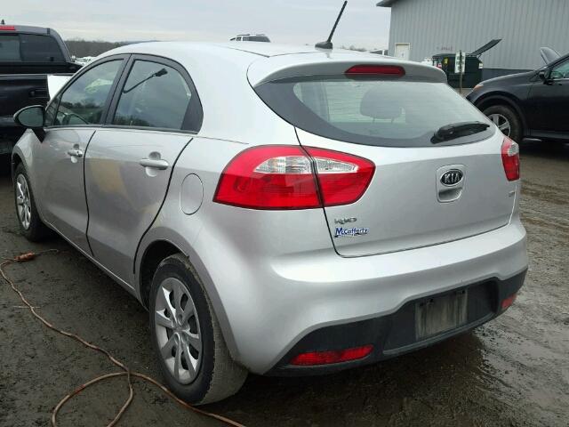 KNADM5A37D6106540 - 2013 KIA RIO LX SILVER photo 3