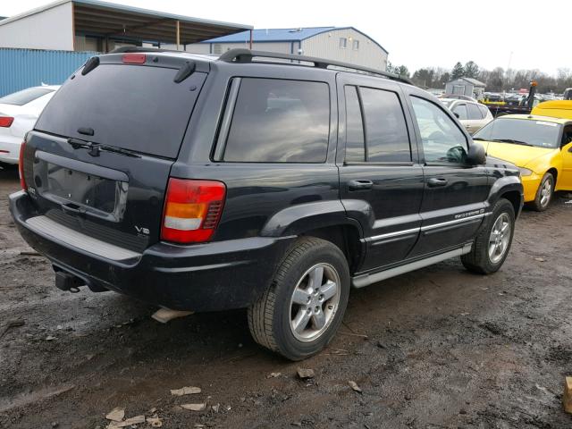 1J8GW68JX4C165662 - 2004 JEEP GRAND CHER BLACK photo 4