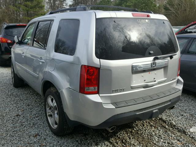 5FNYF4H52DB040953 - 2013 HONDA PILOT EXL SILVER photo 3