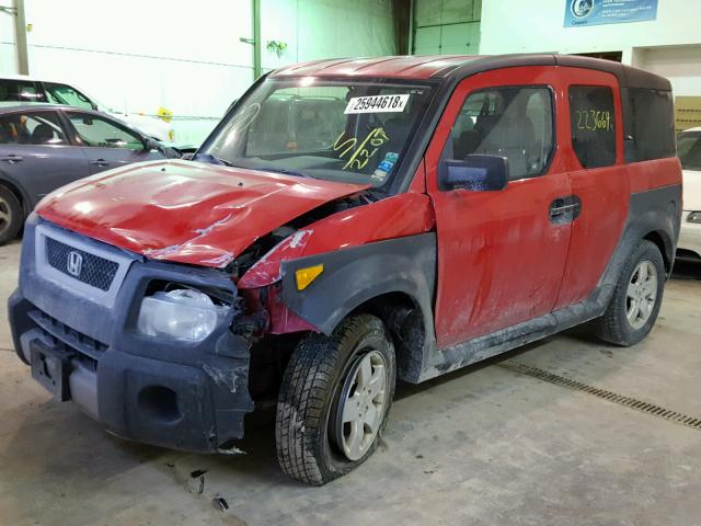 5J6YH28635L012207 - 2005 HONDA ELEMENT EX RED photo 2