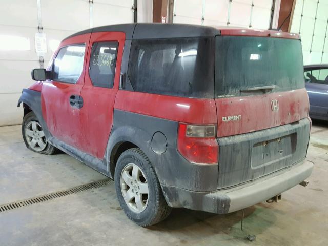 5J6YH28635L012207 - 2005 HONDA ELEMENT EX RED photo 3