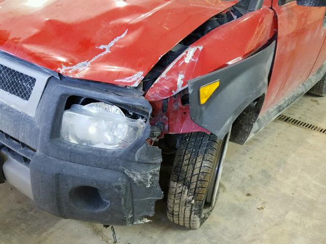 5J6YH28635L012207 - 2005 HONDA ELEMENT EX RED photo 9