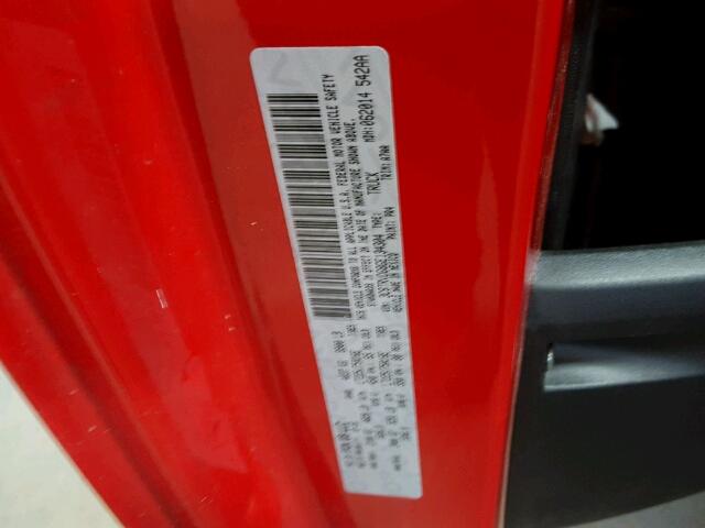 3C6TRVDG8GE134304 - 2016 RAM PROMASTER 红色 照片 10