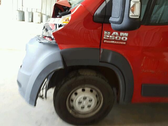 3C6TRVDG8GE134304 - 2016 RAM PROMASTER 红色 照片 9