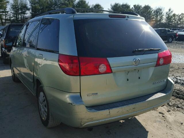 5TDZK23C18S112205 - 2008 TOYOTA SIENNA CE GREEN photo 3